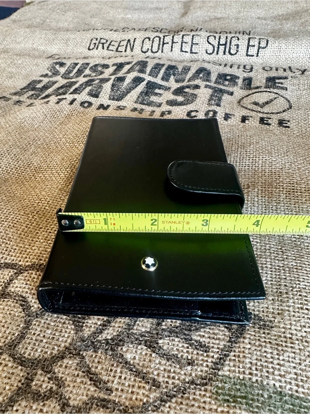 MONTBLANC  Black Leather Agenda Cover with Snap Tab